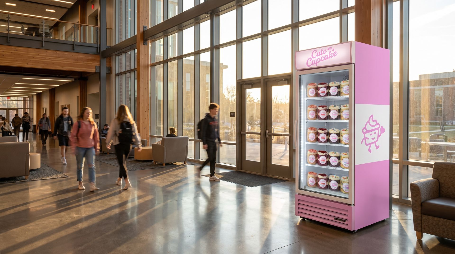 Concept render: the machine in a university student center