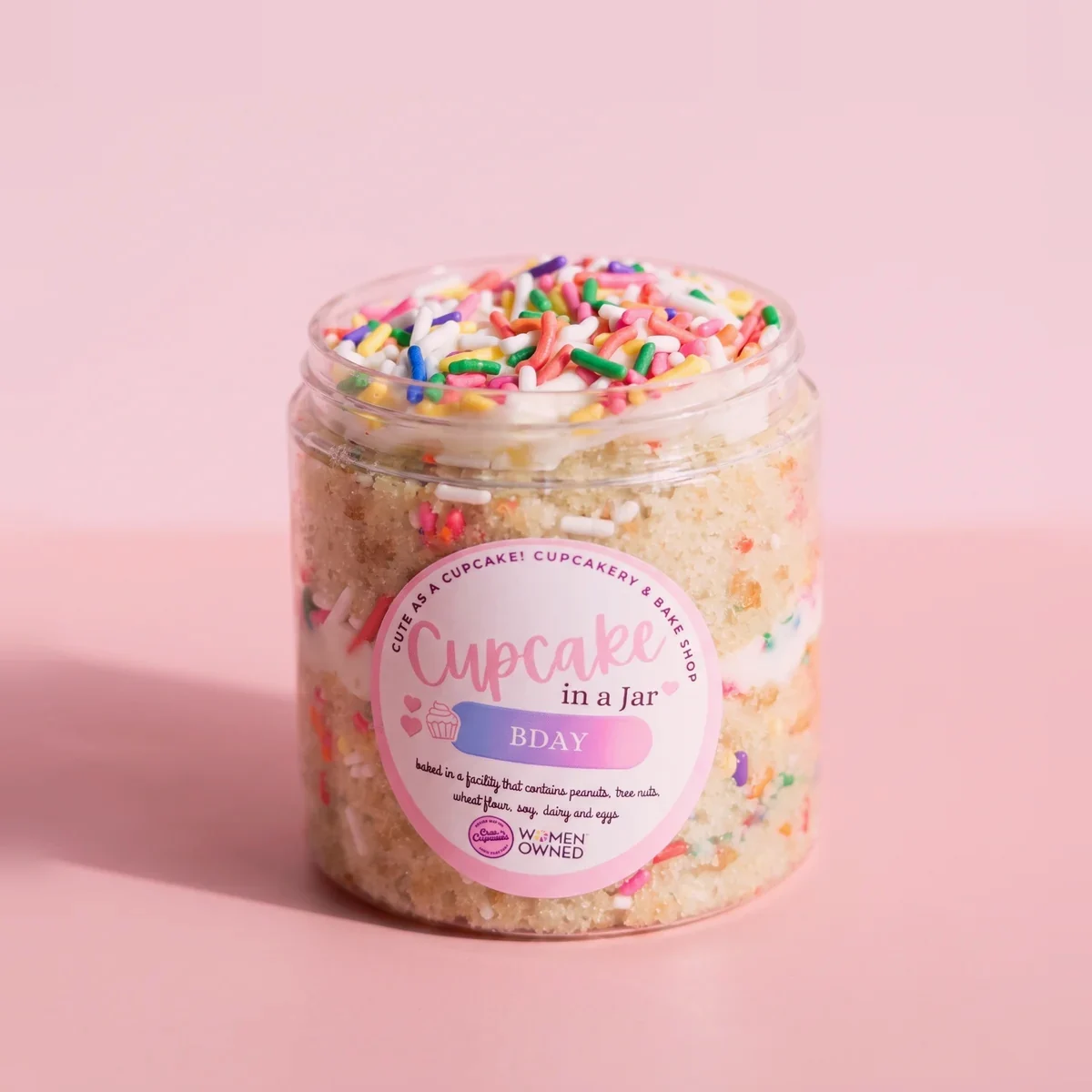 Birthday Cake Cupcake in a Jar