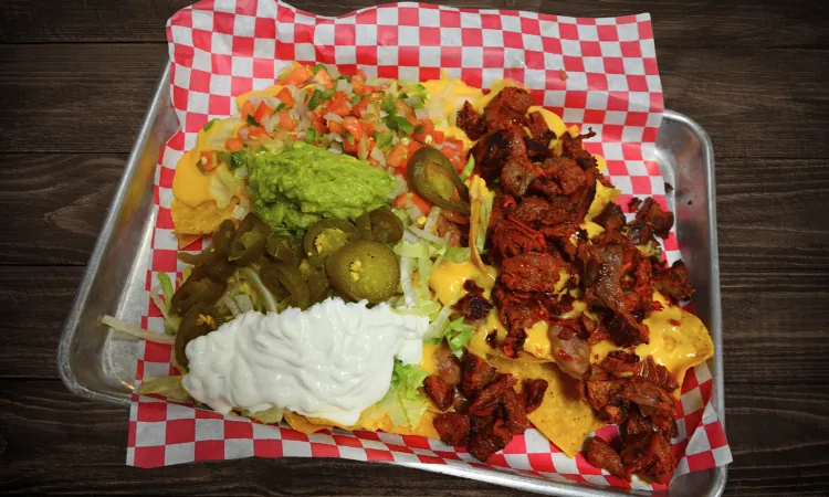 Beef fajita nachos